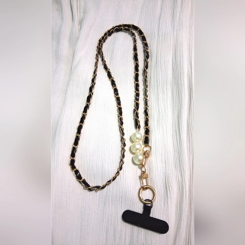 Fashion Camellia Chain Phone Lanyard